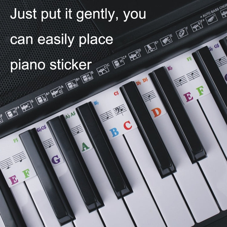 Children Beginner Piano Keyboard Color Stickers Musical Instrument Accessories, Style: Piano Keys 61 keys - Keyboard Instruments by PMC TechLife | Online Shopping South Africa | PMC TechLife