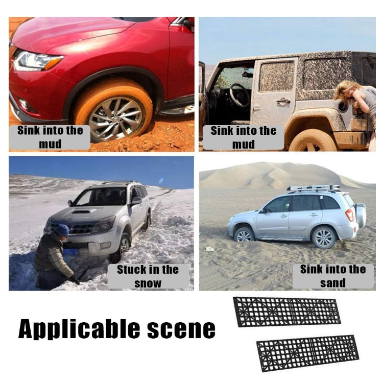 1 Pair Car Off-Road Plate Tires Skid Plates Self-Rescue Off-Road Equipment for Snow and Mud