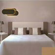 Black circle 18W Creative Simple Bedroom Bedside Living Room Restaurant Hotel Study Hall Corridor Aisle Light LED Tower Stack Wall Lamp(Warm Light) - Wall Lamps by PMc TechLife | Online Shopping South Africa | PMc TechLife | Buy Now Pay Later Mobicred