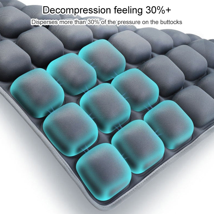 Air Cushion 3D Airbag Breathable Office Beautiful Buttocks Cushion Decompression Massage Cushion(Water Dual-Use Black Cushion)