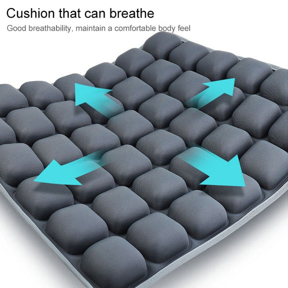 Air Cushion 3D Airbag Breathable Office Beautiful Buttocks Cushion Decompression Massage Cushion(Water Dual-Use Black Cushion)