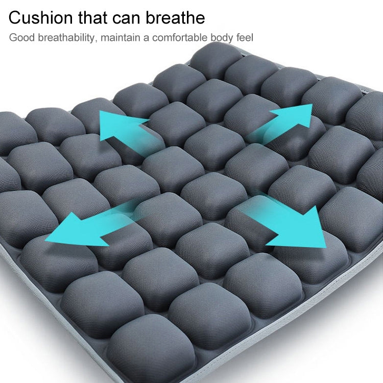 Air Cushion 3D Airbag Breathable Office Beautiful Buttocks Cushion Decompression Massage Cushion(Water Dual-Use Black Cushion)