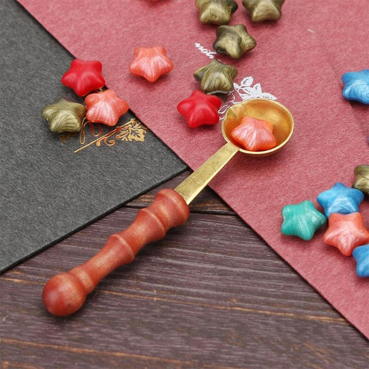 Retro Seal Fire Paint Seal Spoon Wooden Melting Wax Dedicated Measuring Spoon - Gadgets by PMC TechLife | Online Shopping South Africa | PMC TechLife | Buy Now Pay Later Mobicred