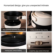 Nathome NDG01 Traveling Multi-purpose Split Folding Frying Pan Household Electric Cooker, Chinese Plug(Blue)