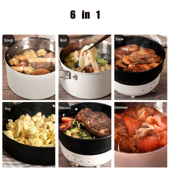 Nathome NDG01 Traveling Multi-purpose Split Folding Frying Pan Household Electric Cooker, Chinese Plug(Blue)