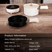 Nathome NDG01 Traveling Multi-purpose Split Folding Frying Pan Household Electric Cooker, Chinese Plug(Blue)