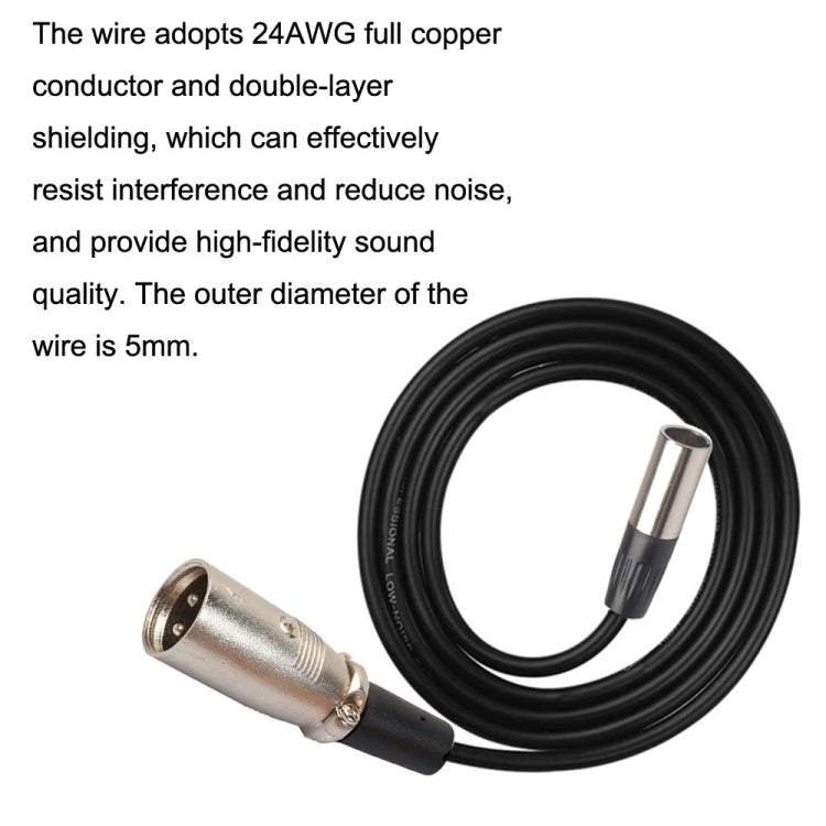 Xlrmini Caron Male To Mini Male Balancing Cable For 48V Sound Card Microphone Audio Cable, Length:5m - Microphone Audio Cable & Connector by PMC TechLife | Online Shopping South Africa | PMC TechLife | Buy Now Pay Later Mobicred