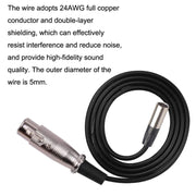 Xlrmini Caron Female To Mini Male Balancing Cable For 48V Sound Card Microphone Audio Cable, Length:10m