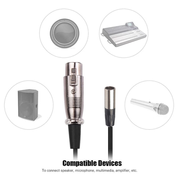 Xlrmini Caron Female To Mini Male Balancing Cable For 48V Sound Card Microphone Audio Cable, Length:10m