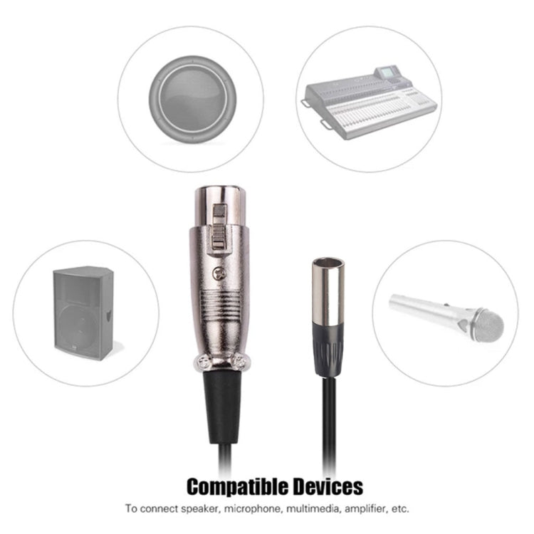 Xlrmini Caron Female To Mini Male Balancing Cable For 48V Sound Card Microphone Audio Cable, Length:10m