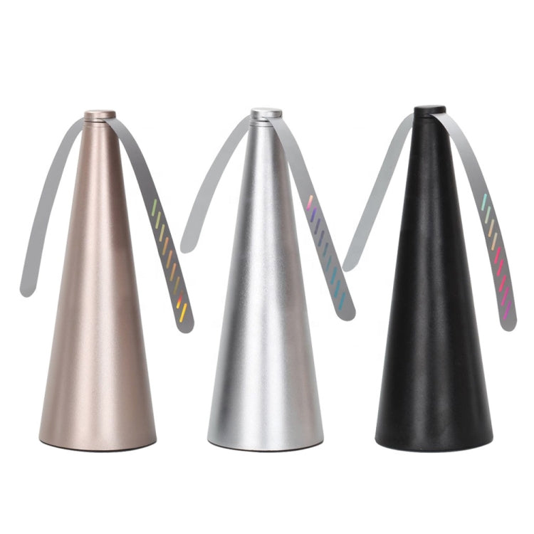 Multifunctional Fan Blade Automatic Fly Catcher Mosquito Repellent Fan, Size: 9x9x25cm(Silver)