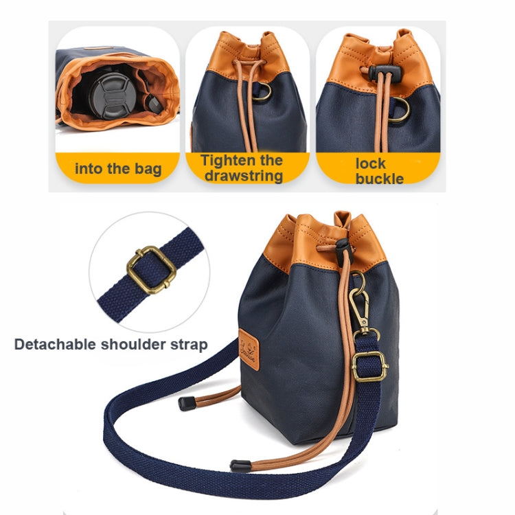 S.C.COTTON Camera Lens Protection Bag Liner Bag Water-resistant Camera Storage Bag, Size: S(Khaki)