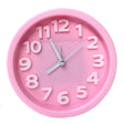 Round 12cm Candy Color Stereo Digital Silent Alarm Clock Children Student Alarm Clock(Pink) - Alarm Clocks by PMc TechLife | Online Shopping South Africa | PMc TechLife | Buy Now Pay Later Mobicred