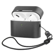 Wireless Earphone Protective Shell Leather Case Split Storage Box For Airpods Pro(Black)