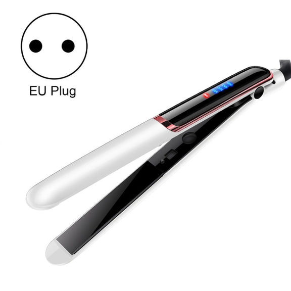 35W 2 In 1 Curling and Straightening Dual-use Electric Splin,Specification: EU Plug(White)