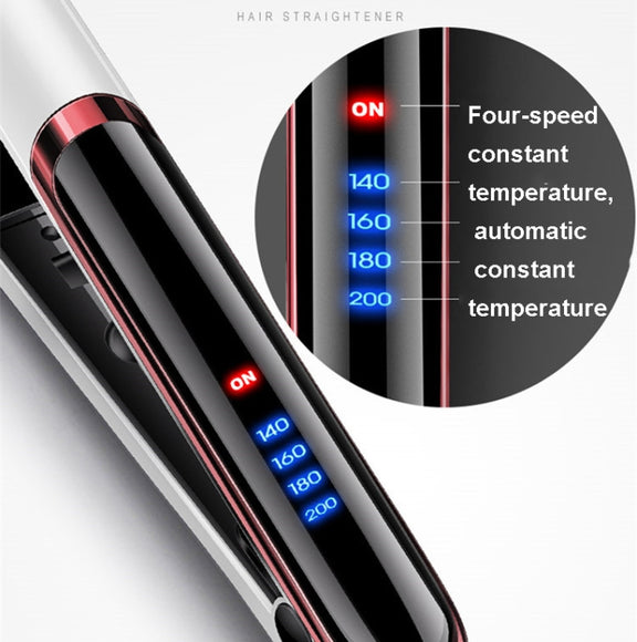 35W 2 In 1 Curling and Straightening Dual-use Electric Splin,Specification: US Plug(White)