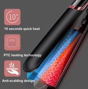35W 2 In 1 Curling and Straightening Dual-use Electric Splin,Specification: US Plug(White)