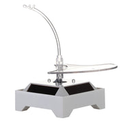 Solar 360 Degree Rotating Turntable Colorful Lights Glasses Display Stand(Black)