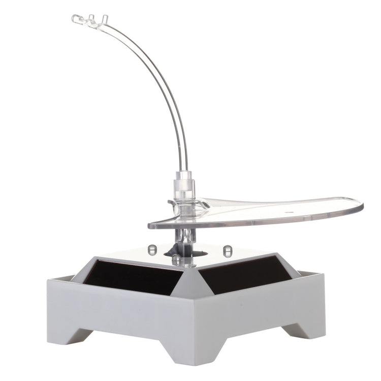Solar 360 Degree Rotating Turntable Colorful Lights Glasses Display Stand(White) - free shipping - PMC TechLife - Order now!