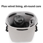 Baona Camera Bag Lens Drawstring Pouch, Size: Medium(Black)