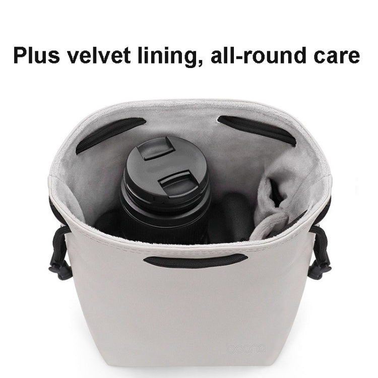 Baona Camera Bag Lens Drawstring Pouch, Size: Medium(Black)