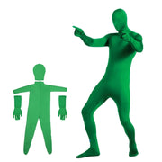 Photo Stretchy Body Green Screen Suit Video Chroma Key Tight Suit, Size: 160cm(Green Split)