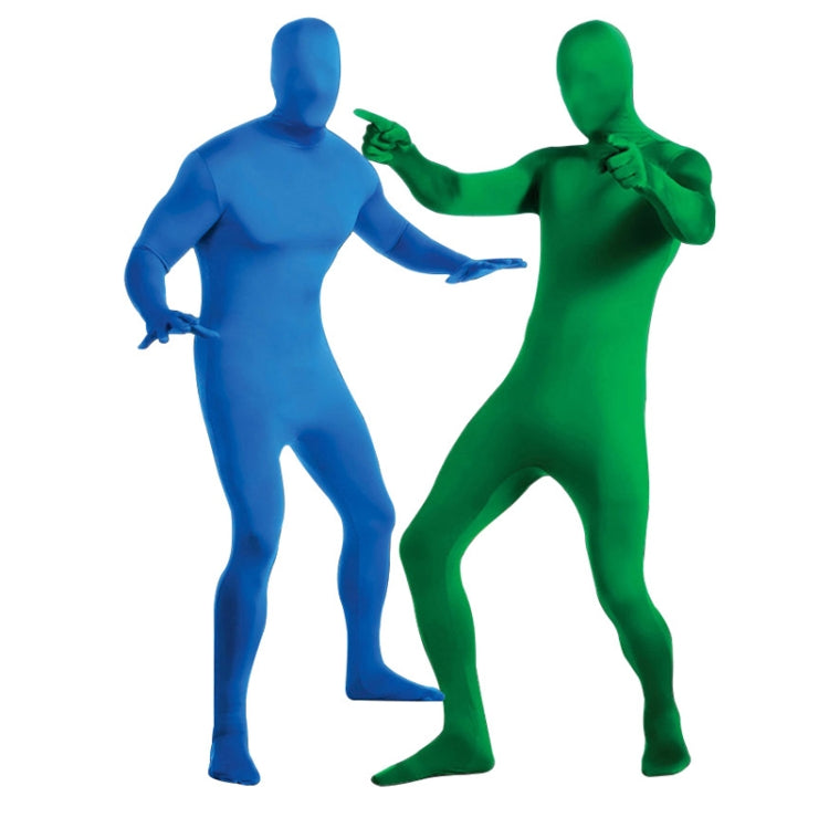 Photo Stretchy Body Green Screen Suit Video Chroma Key Tight Suit, Size: 170cm(Blue Split)