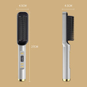 ZF-888 60W Dual-Purpose Splint Electric Curling Comb For Straight Hair And Curly Hair EU Plug(White)