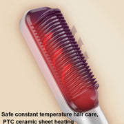 ZF-888 60W Dual-Purpose Splint Electric Curling Comb For Straight Hair And Curly Hair EU Plug(White)