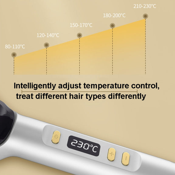 ZF-888 60W Dual-Purpose Splint Electric Curling Comb For Straight Hair And Curly Hair EU Plug(White)