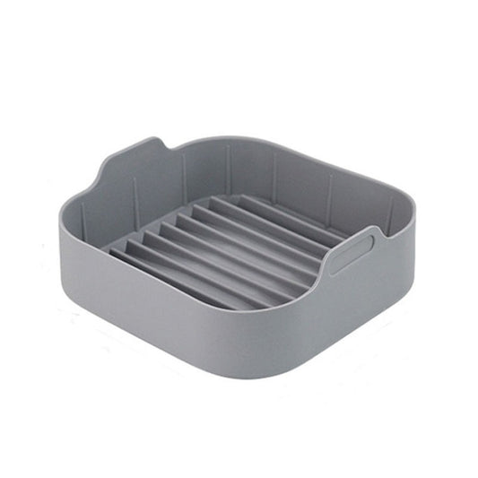 Air Fryer Silicone Grill Pan Accessories, Size: Square 20.5 cm(Gray) - Baking mat & Bakewares by PMC Jewellery | Online Shopping South Africa | PMC Jewellery | Buy Now Pay Later Mobicred