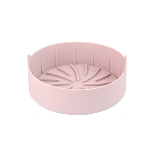 Air Fryer Silicone Grill Pan Accessories, Size: Round 19 cm(Pink) - Baking mat & Bakewares by PMC Jewellery | Online Shopping South Africa | PMC Jewellery | Buy Now Pay Later Mobicred