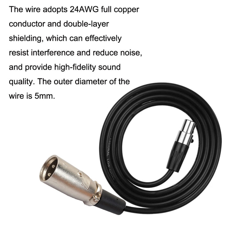 Xlrmini Caron Male To Mini Female Balancing Cable For 48V Sound Card Microphone Audio Cable, Length:10m