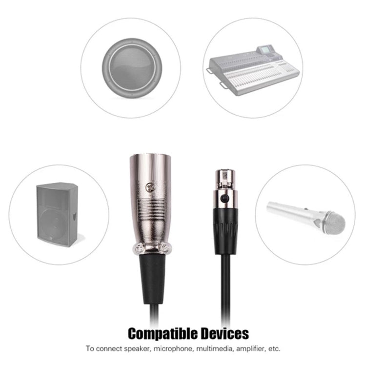 Xlrmini Caron Male To Mini Female Balancing Cable For 48V Sound Card Microphone Audio Cable, Length:10m - Microphone Audio Cable & Connector by PMC TechLife | Online Shopping South Africa | PMC TechLife | Buy Now Pay Later Mobicred