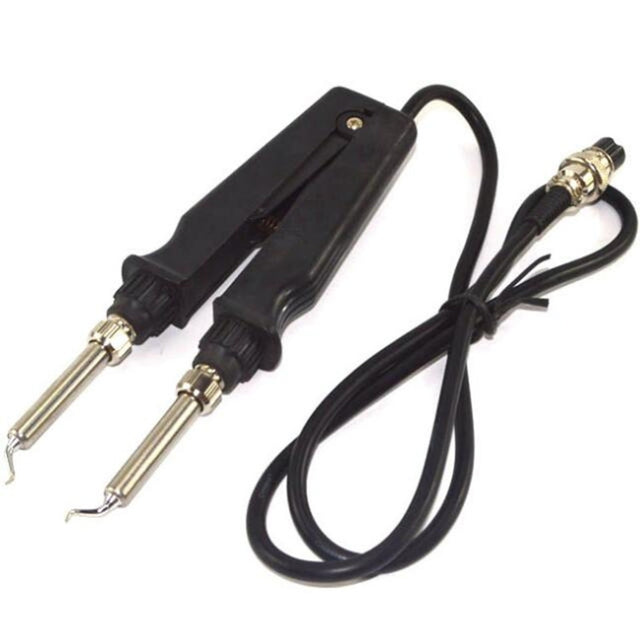 Double Soldering Iron Tweezers 902 Handle Pliers Electric Soldering Iron Clip Soldering Station Accessories(902)