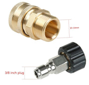 Pressure Washer Accessories Quick Connect Car Wash Water Hose Quick Connection, Typle:15-3/8 Male + 15-3/8 Female