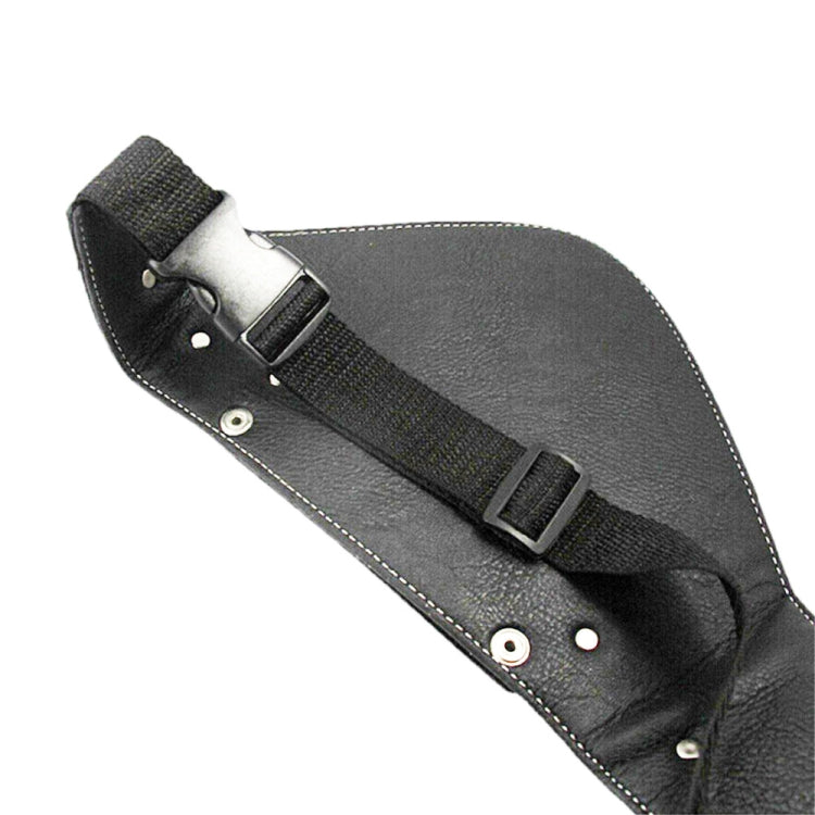 Hairdresser Hair Clipper Comb PU Leather Waist Bag Barber Shop Hair Tools Bag(Black)