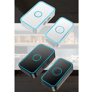 CACAZI A78 Long-Distance Wireless Doorbell Intelligent Remote Control Electronic Doorbell, Style:EU Plug(Bright White)