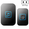 CACAZI A86 Electronic Music Remote Control Doorbell One For One AC Wireless Doorbell, Style:US Plug(Black) - Wireless Doorbell by CACAZI | Online Shopping South Africa | PMC TechLife | Buy Now Pay Later Mobicred