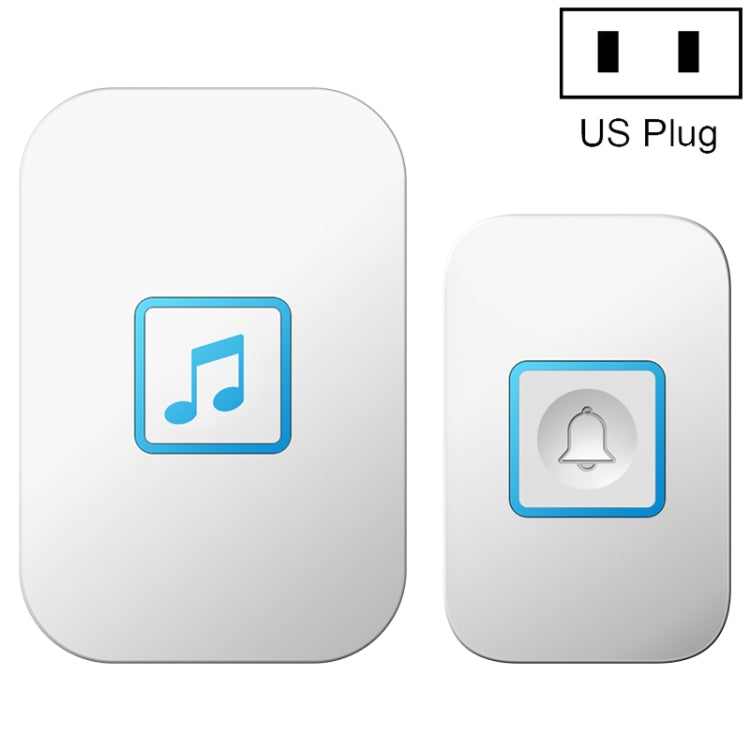 CACAZI A86 Electronic Music Remote Control Doorbell One For One AC Wireless Doorbell, Style:US Plug(White) - Wireless Doorbell by CACAZI | Online Shopping South Africa | PMC TechLife | Buy Now Pay Later Mobicred