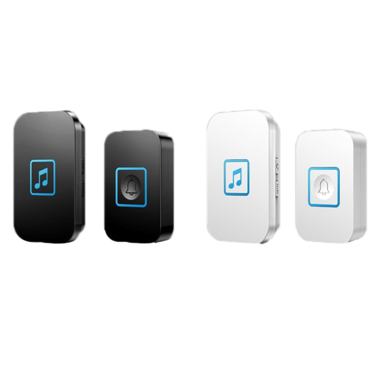 CACAZI A86 Electronic Music Remote Control Doorbell One For One AC Wireless Doorbell, Style:US Plug(White)