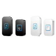 CACAZI A86 Electronic Music Remote Control Doorbell One For One AC Wireless Doorbell, Style:UK Plug(Black)