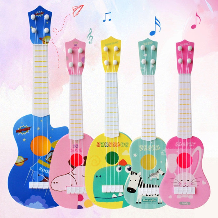 Light Blue Zebra Small Simulation Musical Instrument Mini Four Strings Playable Ukulele Early Childhood Education Music Toy - Stringed Instruments Accessories by PMC TechLife | Online Shopping South Africa | PMC TechLife | Buy Now Pay Later Mobicred