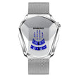 BINBOND Locomotive Concept Watch Men Live Black Technology Watch(White Net Belt-White Steel-White Face) - free shipping - PMC TechLife - Order now!