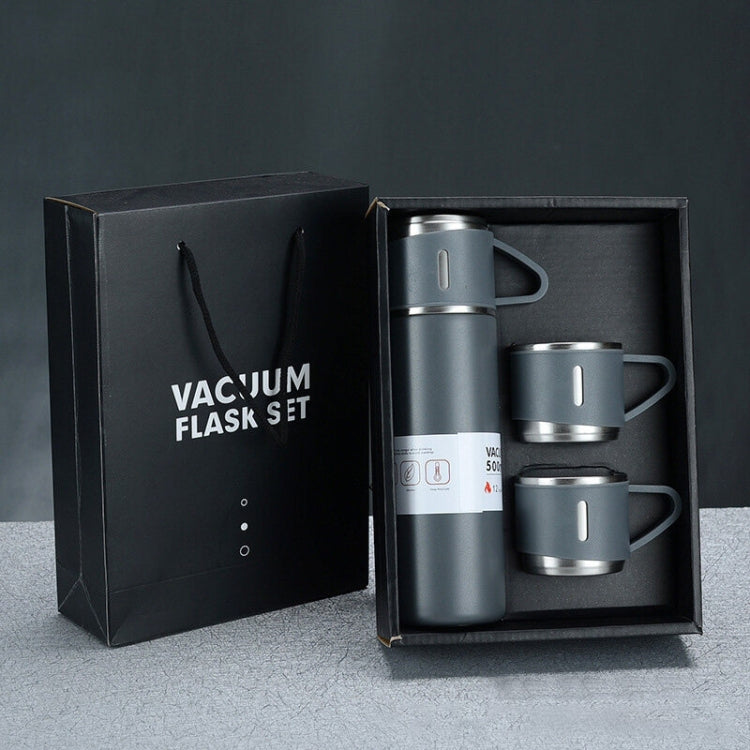 500ml 304 Stainless Steel Thermos Cup Portable Business Tea Cup,Spec: Gift Box Set(Gray) - Vacuum Thermoses & Cups by PMC TechLife | Online Shopping South Africa | PMC TechLife | Buy Now Pay Later Mobicred