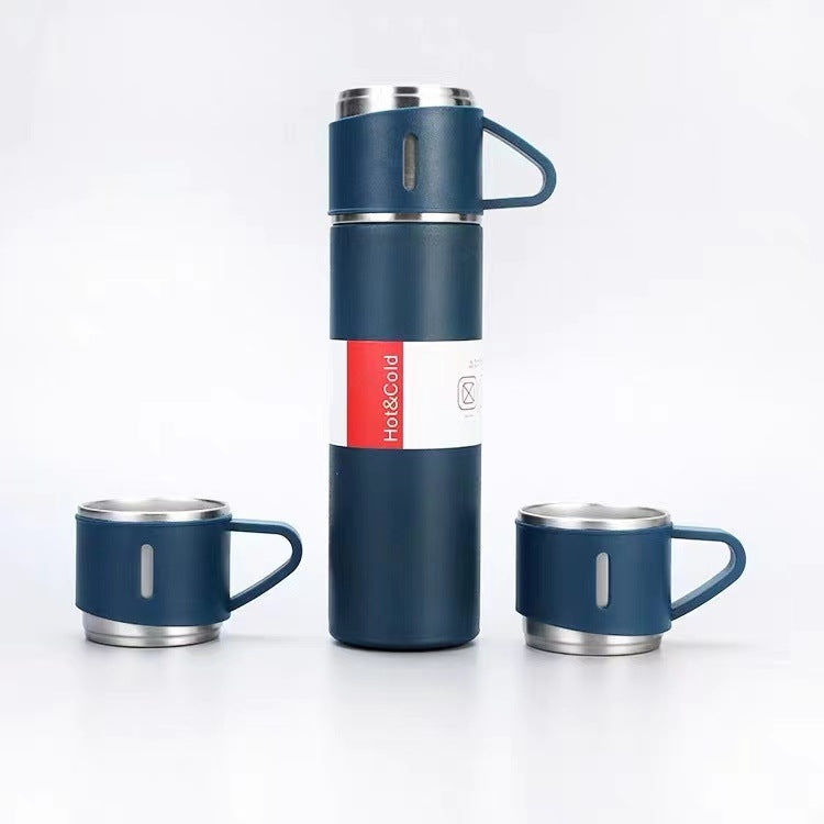 500ml 304 Stainless Steel Thermos Cup Portable Business Tea Cup,Spec: Gift Box Set(Gray) - Vacuum Thermoses & Cups by PMC TechLife | Online Shopping South Africa | PMC TechLife | Buy Now Pay Later Mobicred