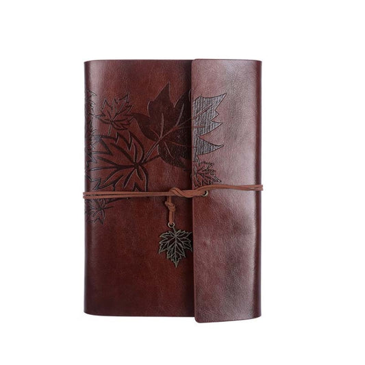 A7 PU Maple Retro Straps Handbook Loose-leaf Notebook(Coffee) - free shipping - PMC Jewellery - Order now!