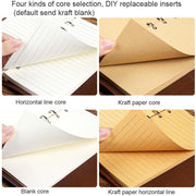 A6 PU Maple Retro Straps Handbook Loose-leaf Notebook(Brown)