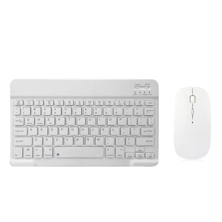 YS-001 9.7-10.1 Inch Tablets Phones Universal Mini Wireless Bluetooth Keyboard, Style:with Bluetooth Mouse(White) - Universal Keyboard by PMC TechLife | Online Shopping South Africa | PMC TechLife