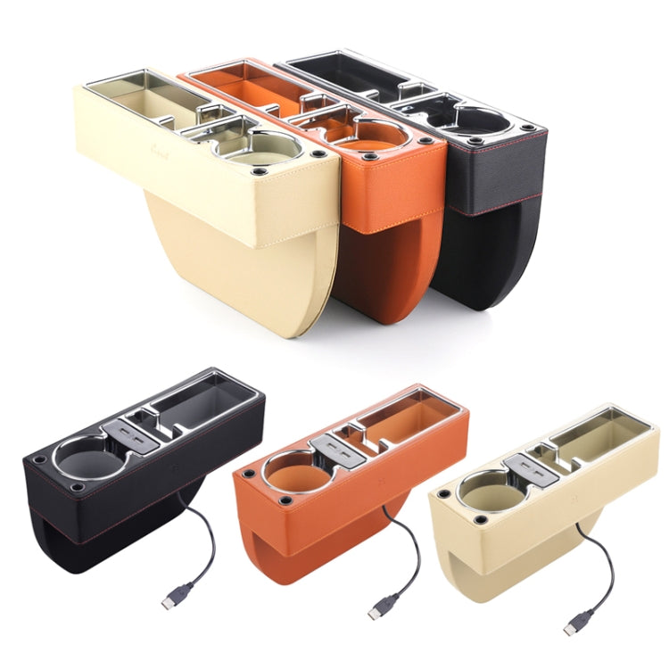 SUSISUN SNH010 Car Seat Gap Storage Box, Style:Positive Drive(Apricot)